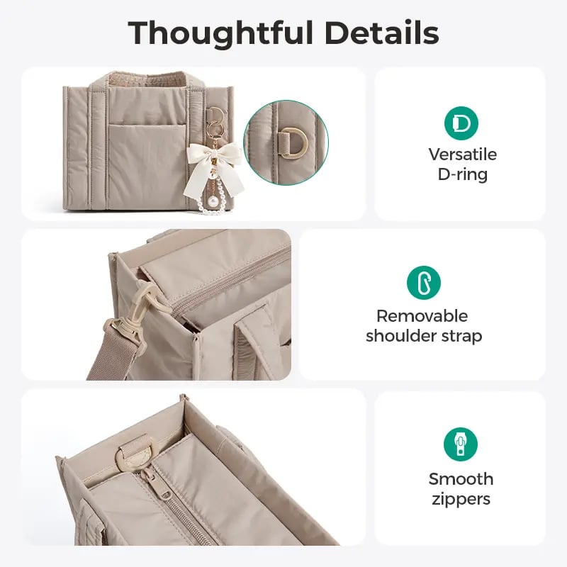 🔥LAST DAY 49% OFF - Women's Crossbody Bag/Tote Handbags with Zipper/Detachable Shoulder Strap