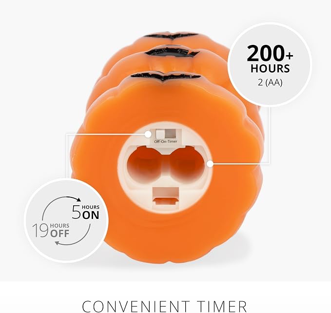 Stacked Jack-o-Lantern Flameless LED Wax Candle 🎃