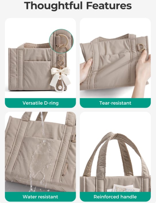 🔥LAST DAY 49% OFF - Women's Crossbody Bag/Tote Handbags with Zipper/Detachable Shoulder Strap